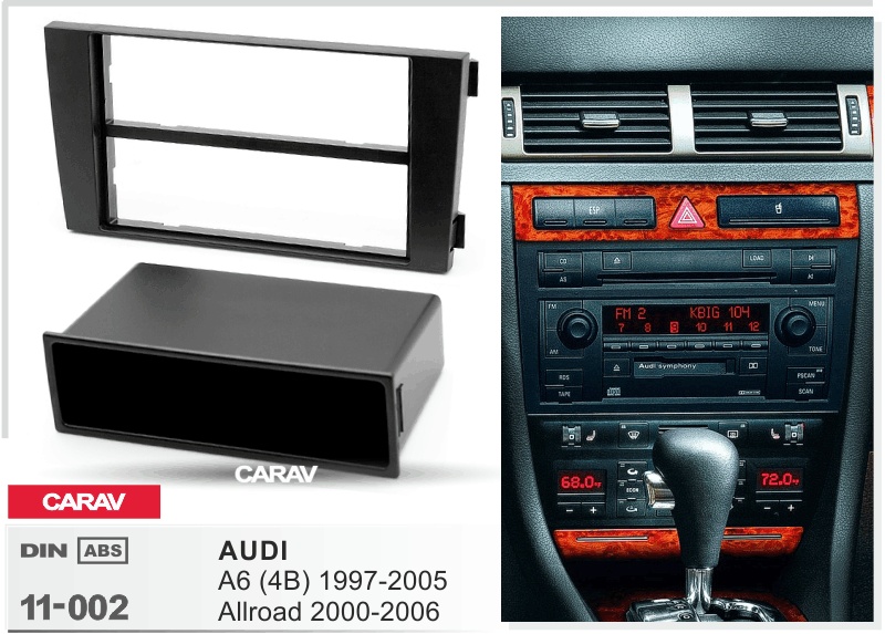 ΠΛΑΙΣΙΟ ΠΡΟΣΘΗΚΗ ΠΡΟΣΟΨΗ ice 1 & 2 DIN για οθόνη ή R/CD Audi-A6 (4B) 1997-2005, Allroad 2000-2006 - 53.168 <4Δ>