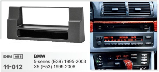 ΠΛΑΙΣΙΟ ΠΡΟΣΘΗΚΗ ΠΡΟΣΟΨΗ ice 1 DIN για  R/CD BMW 5-Series (E39) 1995-2003, X5 (E53) 1999-2006 --11.041  <1A>