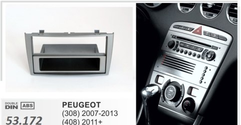 ΠΛΑΙΣΙΟ ΠΡΟΣΘΗΚΗ ΠΡΟΣΟΨΗ 1 & 2 DIN για οθόνη ή R/CD Peugeot 308 ’08_53.172