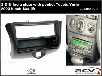 Πρόσοψη Toyota Yaris ’04-’06 face lift BLACK  (281300-05-0)