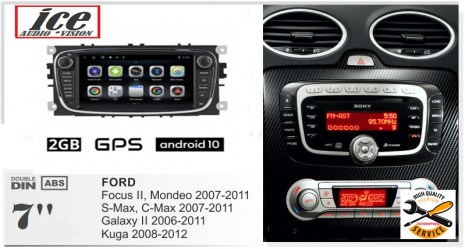 ΕΡΓΟΣΤΑΣΙΑΚΟ MULTIMEDIA ΓΙΑ FORD FOCUS (2007 - 2011) Mαυρη Android 10-2GB , Εργοστασιακή οθόνη 7 ιντσών , με GPS , WI-FI , Radio