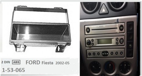 ΠΛΑΙΣΙΟ ΠΡΟΣΘΗΚΗ ΠΡΟΣΟΨΗ 1 & 2 DIN για οθόνη ή R/CD Ford Fiesta ’02-’05 2din_53-065---RAM-40.129---03.275----11.049